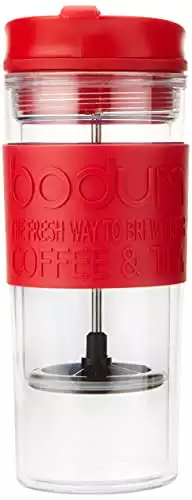 Bodum Travel Press, 15 Ounce, Red