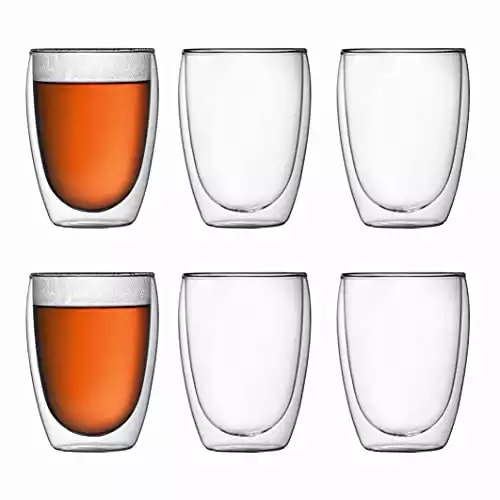 Bodum Pavina Double Wall Insulated Glasses, 12 Oz