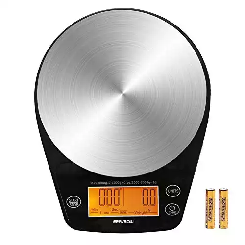 ERAVSOW Coffee Scale with Timer, Digital Hand Drip Coffee Scale