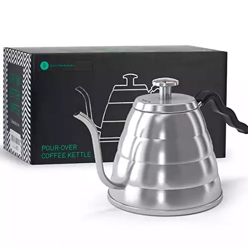 Restpresso 12 oz Stainless Steel Pour Over / Gooseneck Kettle - 7 x 3 1/4  x 4 - 1 count box