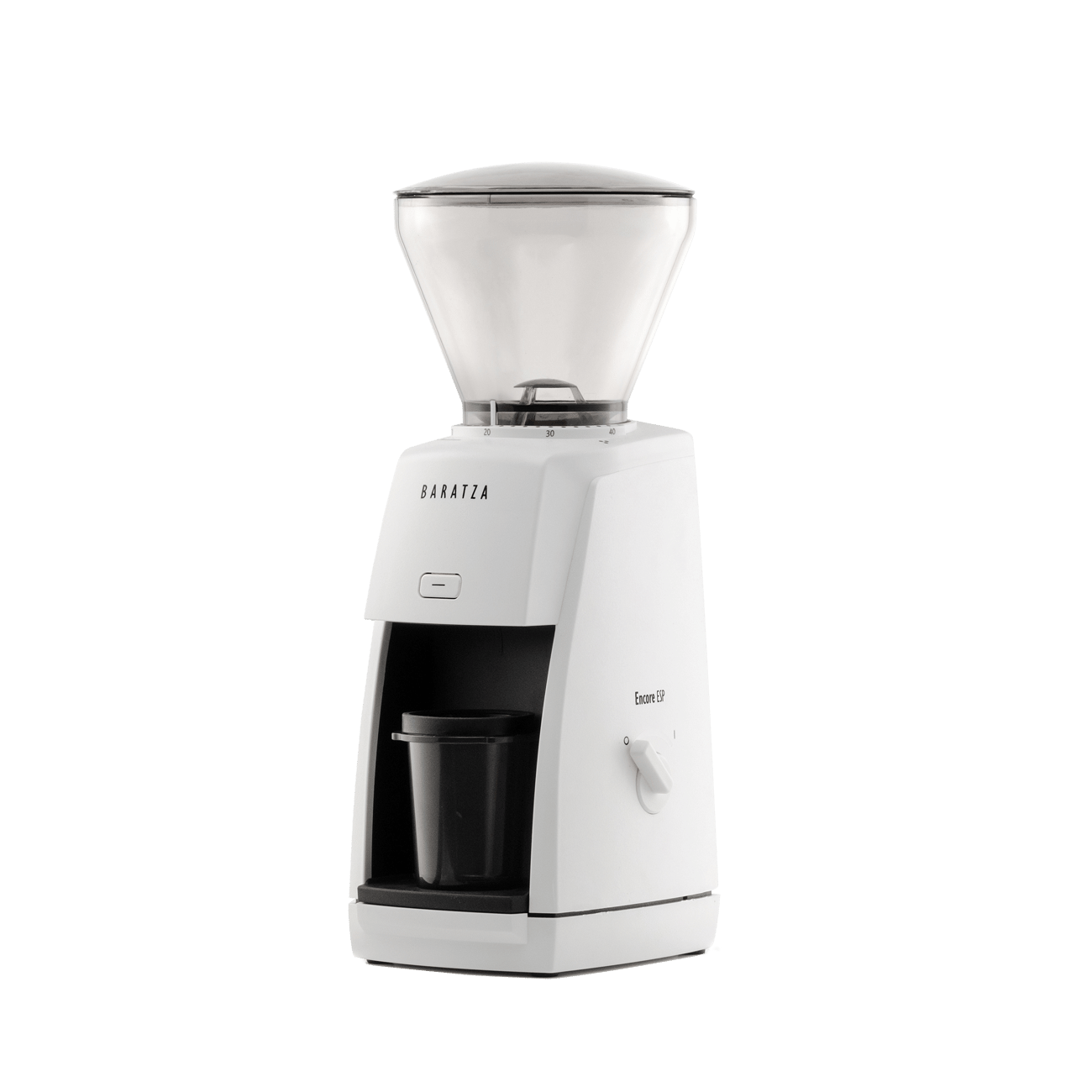 Baratza Encore ESP burr coffee grinder, white, with 40mm M2 conical burrs and 40 grind settings