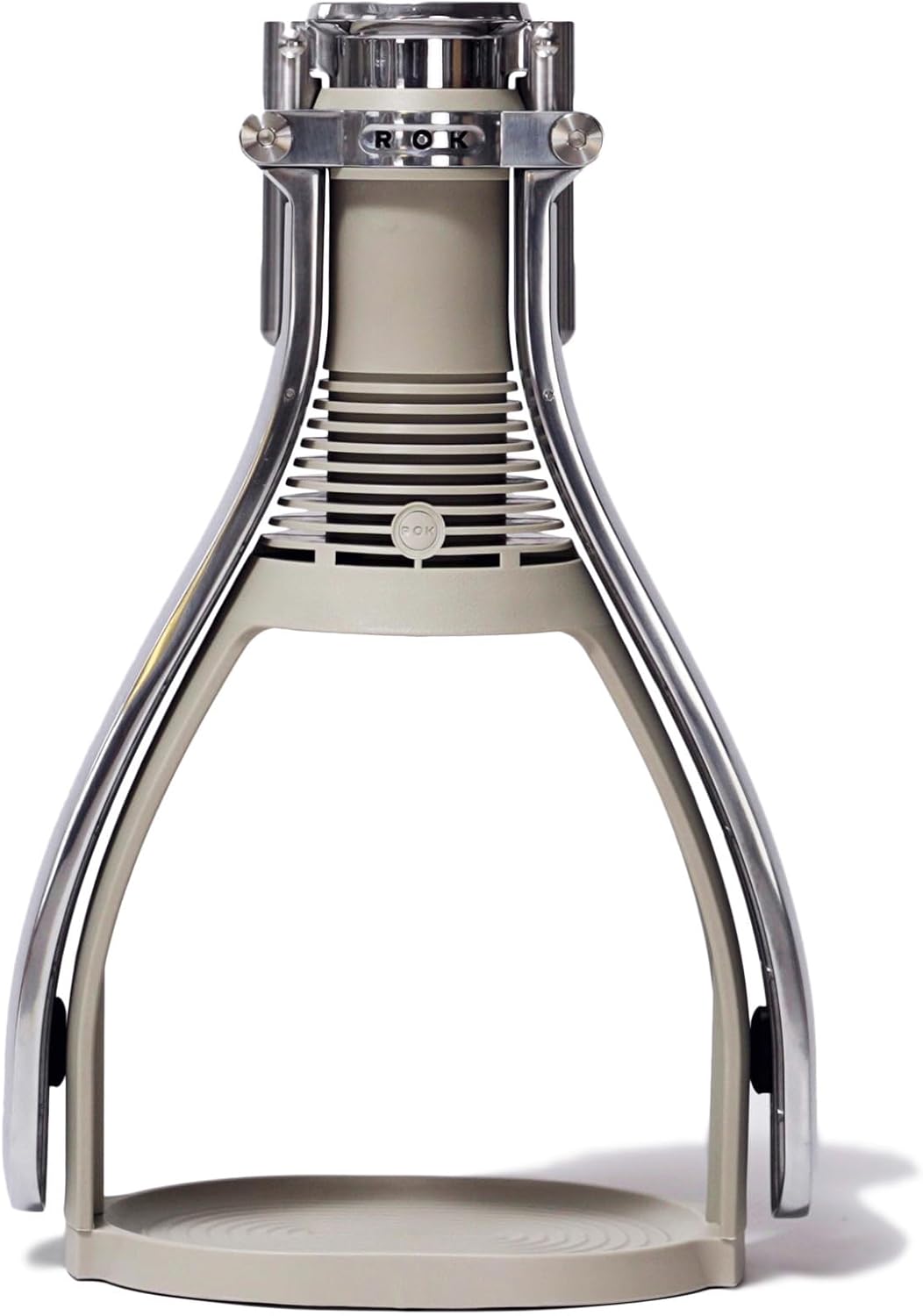 ROK Presso Smart Shot Manual Espresso Maker - Portable Hand Powered Espresso Machine with Metal Portafilter, Lightweight & Ideal for Quick Coffee, Travel, Camping, and Home Use - Grey