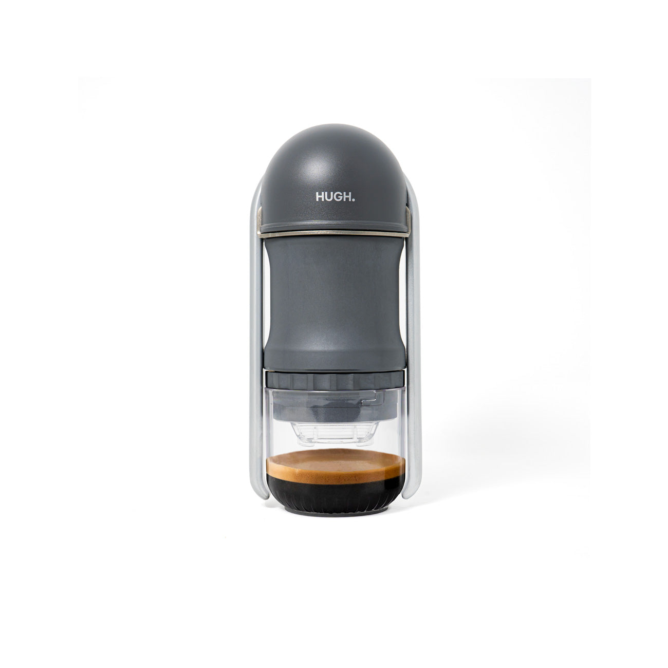 Leverpresso V4 by HUGH — compact dual-lever manual espresso maker with a 51mm non-pressurized portafilter delivering true 9-bar extraction with no electricity.