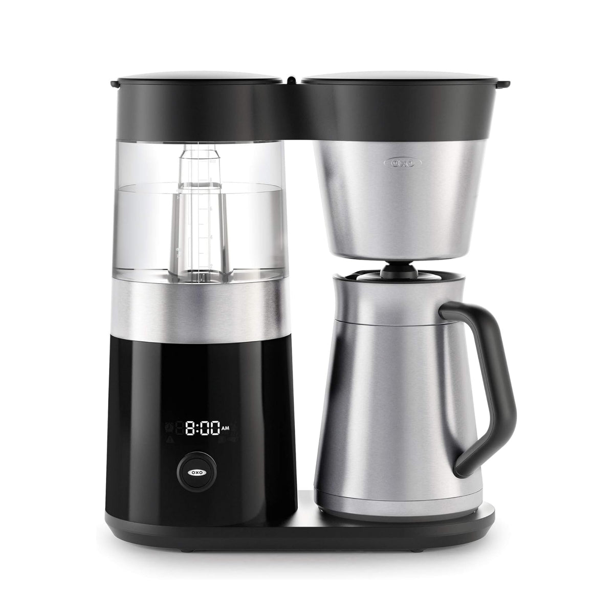 OXO Brew 9-Cup coffee maker — SCA-certified drip brewer with BetterBrew precision temperature control and a double-wall stainless thermal carafe.